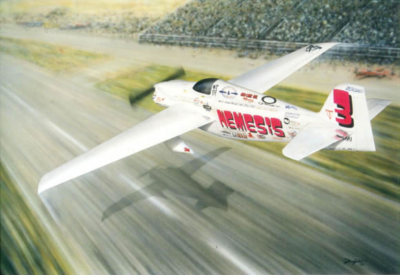 "Chasing the Dream"-Don Feight-Jon Sharp's Formula One Racer Aviation Art